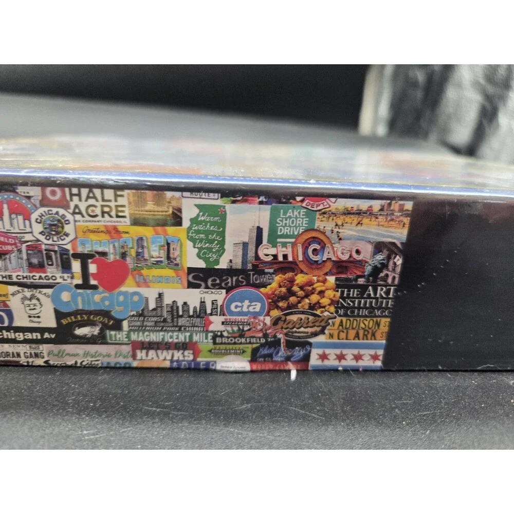 White Mountain 1000 Piece Puzzle I Love Chicago Collage